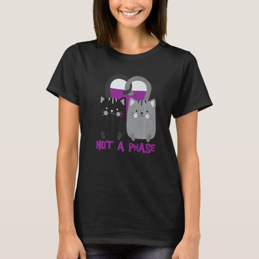 T-shirt Pas Une Phase Chats Asexualité Ace Pride Lgbtq (Devant)