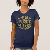 T-shirt Pas Vieux Classique Parties scintillant Or Rétro A (Devant)
