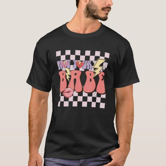 T-shirt Pas votre bébé Retro Sarcastique anti-Valentin (Devant)