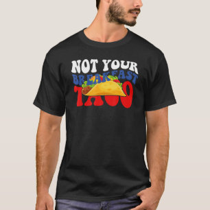 T-shirt Pas Votre Petit Déjeuner Taco America Usa Drapeau