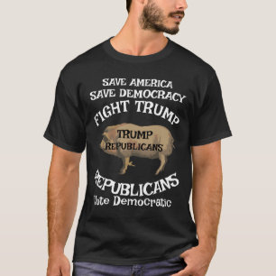 T-shirt PasDeTrump Parti Républicain MAGA États-Unis Améri