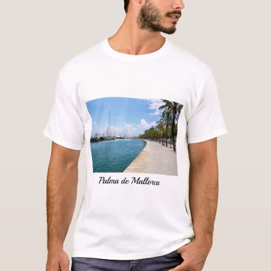 T-shirt Paseo maritimo - Palma de Mallorca, Espagne (Devant)