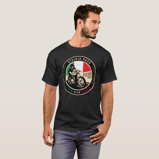 T-shirt Pass Stelvio | Passo Dello Stelvio | Motorcycle (Devant entier)