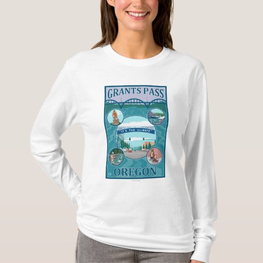 T-shirt Passage de concessions, affiche de voyage (Devant)