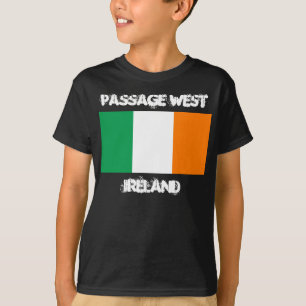 T-shirt Passage Ouest, Irlande avec drapeau irlandais