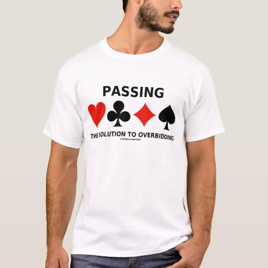 T-shirt Passant la solution à enchérir (pont) (Devant)