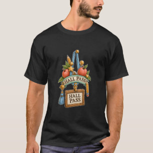 T-shirt Passeport de salle ornée enseignant Apples Crayons