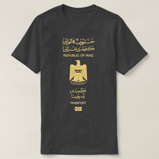 T-shirt Passeport d'Irak (Design devant)