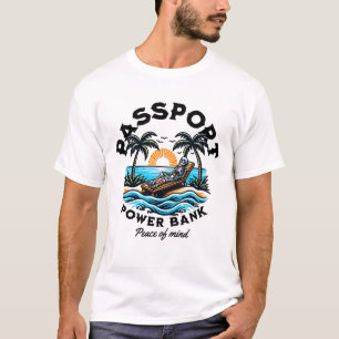 T-shirt Passeport, Powerbank, Tranquillité d'esprit, T-shi