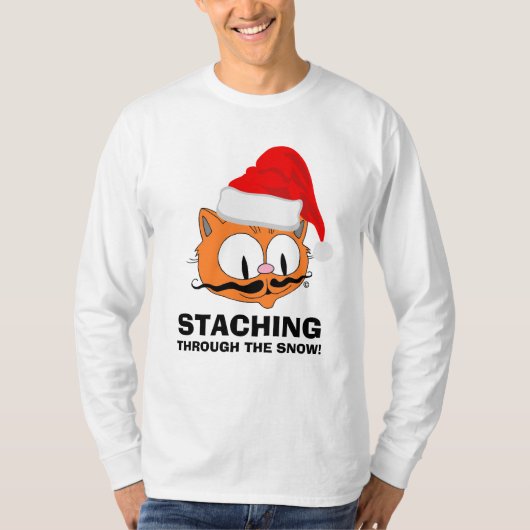 T-shirt PASSER À TRAVERS LE Humour DE LA Moustache DE NEIG (Devant)