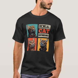 T-shirt PASSIONNÉ DE CHAT BENGALI Papa de chat bengali Vin