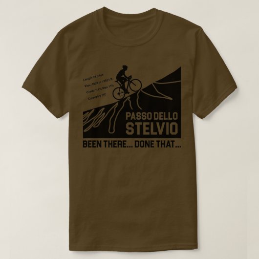 T-shirt Passo Dello Stelvio Cyclisme (Design devant)