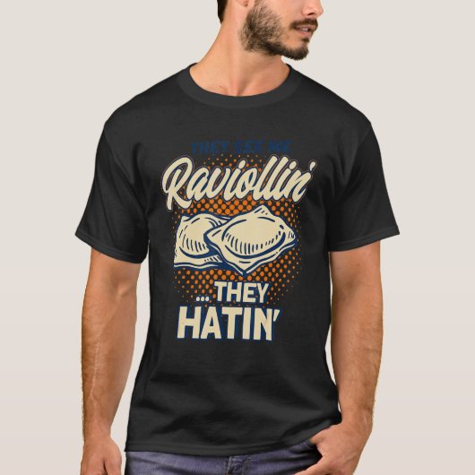 T-shirt Pasta Ils Me Voient Raviollin Pun Pasta Ravioli (Devant)