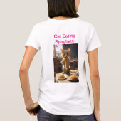 T-shirt "Pasta Paws : Cat Manger Spaghetti T-shirt" (Dos)
