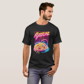 T-shirt Pasta Synthwave 80s Rétrowave esthétique (Devant entier)