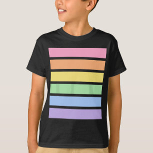 T-shirt Pastel arc-en-ciel rayé