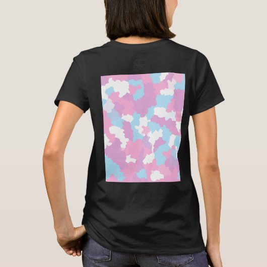 T-shirt Pastel Camouflage Motif d'art Abstrait (Dos)