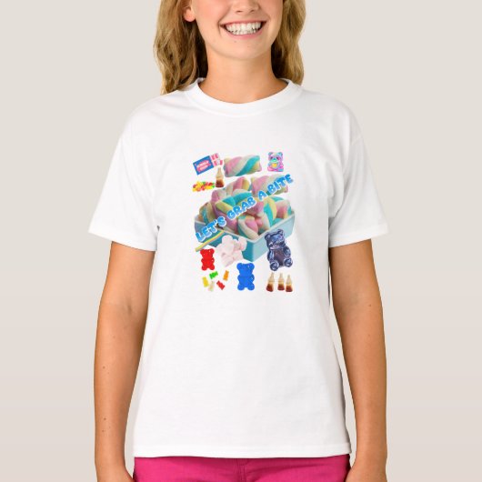 T-shirt Pastel Candy Collage T‑Shirt (Devant)