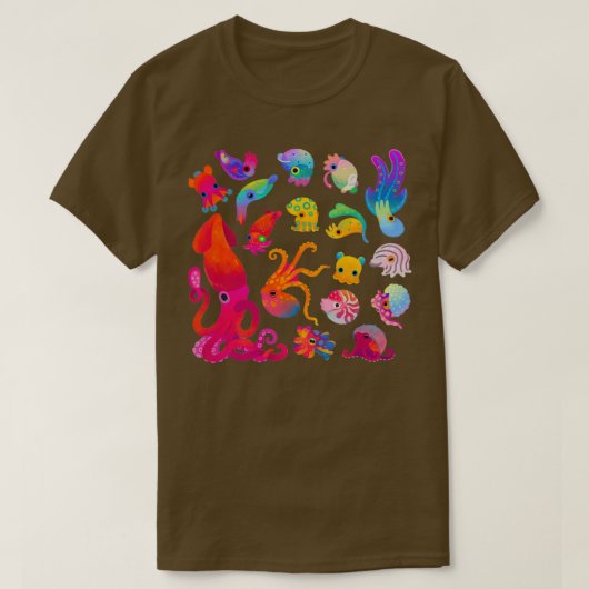 T-shirt Pastel Cephalopod (Design devant)
