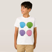 T-shirt Pastel Colorful Seashell Pack (Devant entier)