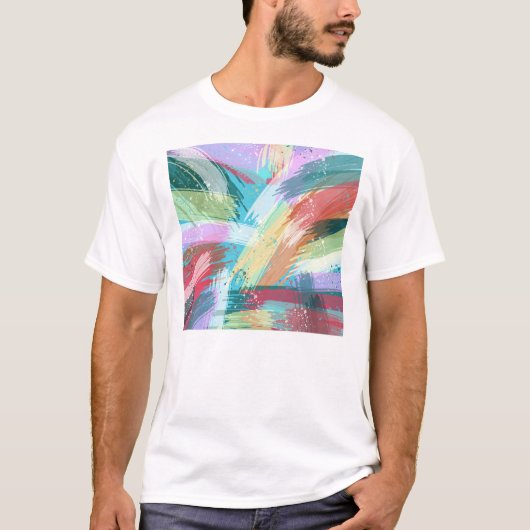 T-shirt Pastel d'Art Abstrait (Devant)