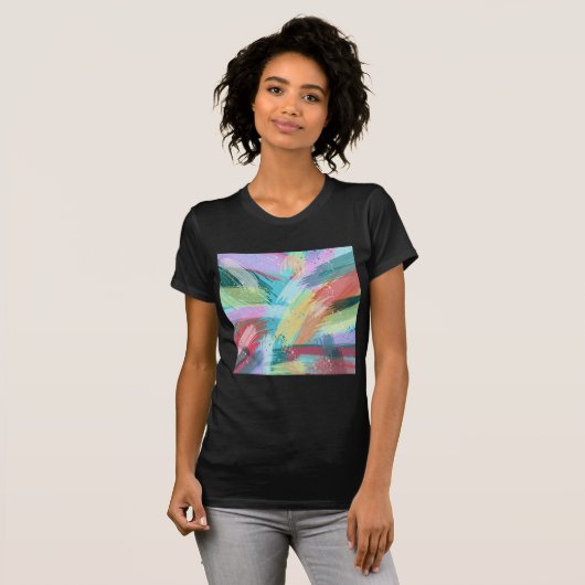 T-shirt Pastel d'Art Abstrait (Devant entier)