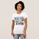 T-shirt Pastel d'Art Abstrait (Devant entier)