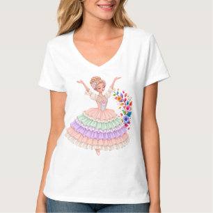 T-Shirt Pastel de Princesse Ballerine Danseuse d