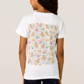 T-Shirt Pastel Easter Eggs & Carrots Watercolor Pattern  (Dos)
