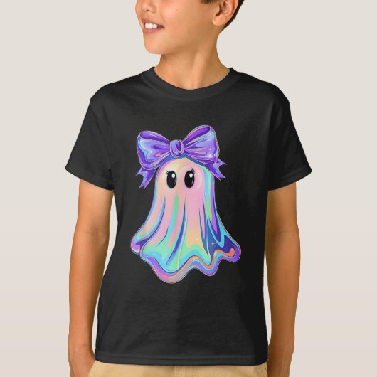 T-shirt Pastel Galaxy Ghost Halloween Girls Ghost Coqu (Devant)
