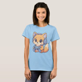 T-shirt Pastel Gamer Fox pour femmes (Devant entier)