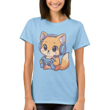 T-shirt Pastel Gamer Fox pour femmes