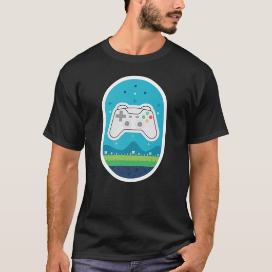 T-shirt Pastel Gamer Meadow Cute Dreamscape Game Controlle (Devant)