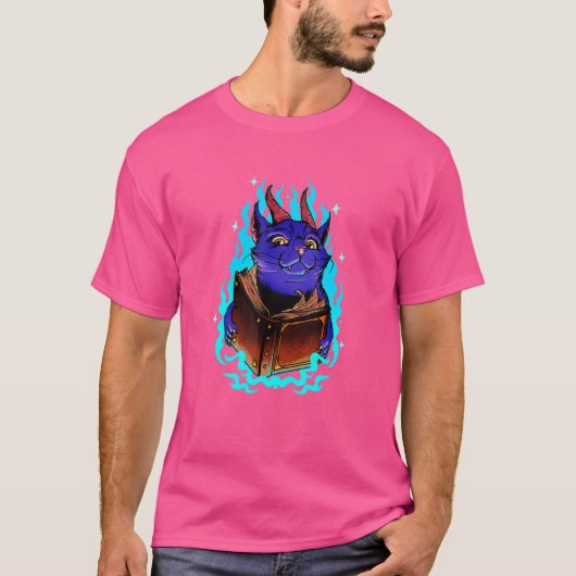 T-shirt Pastel Goth Baphomet Chat Evil Pagan Gothique Kitt (Devant)