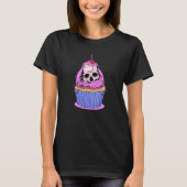 T-shirt Pastel Goth Cupcake Skull Head Pastry Chef Baker B (Devant)