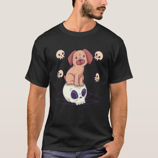 T-shirt Pastel Goth Cute Déplaisante cuisine Carlin Chien (Devant)