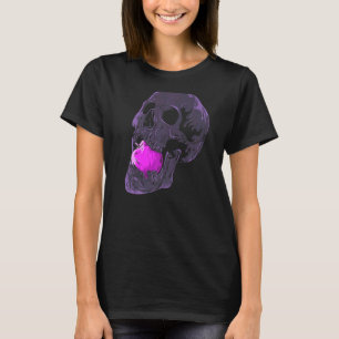 T-shirt Pastel Goth Esthétique Crâne Pomme Fruit Squelette
