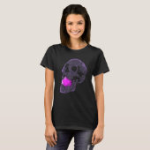 T-shirt Pastel Goth Esthétique Crâne Pomme Fruit Squelette (Devant entier)