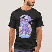 T-shirt Pastel Goth Grim Reaper On Okapi (Devant)