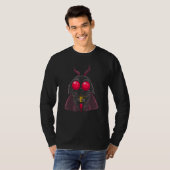 T-shirt Pastel Goth Mothman Lampe Folklore Cryptid Déplais (Devant entier)