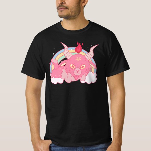 T-shirt Pastel Goth Nu Goth Baby Baphomet Kawaii (Devant)