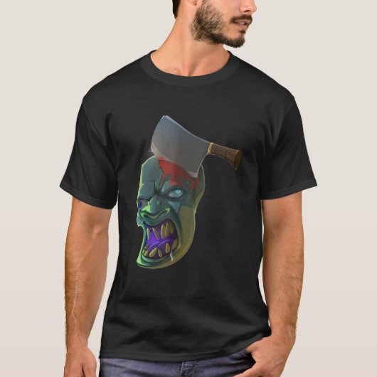 T-shirt Pastel Goth Ork Face Fictif Monstre Ogre Giant (Devant)