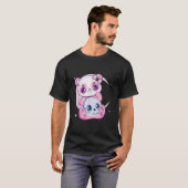 T-shirt Pastel Goth Panda And Skulls Creepy Anime Ga (Devant entier)