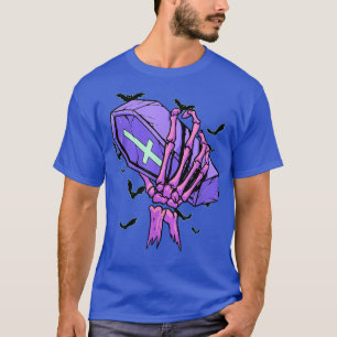 T-shirt Pastel Goth Skeleton Funérailles à la main Café Go