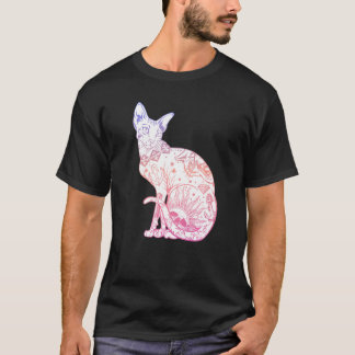 T-shirt Pastel Goth Sphynx Chat Kitten Wicca Sorcière Tato