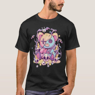 T-shirt Pastel Goth Teddy Bear Voodoo Doll Joli Esthétique