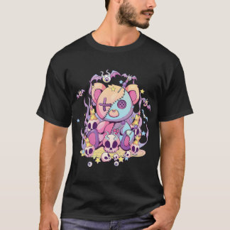 T-shirt Pastel Goth Teddy Bear Voodoo Doll Joli Esthétique