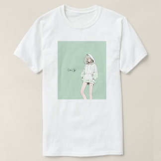 T-shirt Pastel Green JK Tシャツ｜寿司娘 GenerativeAI