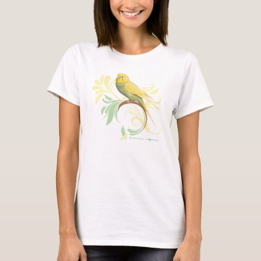 T-shirt Pastel Green Parakeet (Devant)