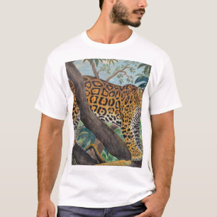 T-shirt Pastel jaguar : dessin de la jungle.